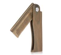 Sewroro Peigne à Barbe pour Hommes en Bois Vert Mini Peigne de Poche Portable Outil D’entretien Barbe Naturel Accessoire Sculptant Pratique pour Usage Quotidien