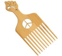 Sewroro Peigne Plat en Plastique pour Cheveux Bouclés et Barbe Peigne Afro Démêlant Outil Coiffant Volumisant Usage Quotidien Léger et Portable Adapté Hommes et Femmes