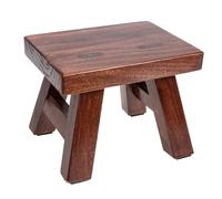 Sewroro Petit Tabouret en Bois Massif de Frêne Tabouret Garçon et Filles Mini Taille Marchepied Multifonction pour Maison et Bureau Coloris Café Repose-Pieds Pratique pour Dressing et