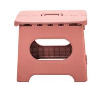 Sewroro Petit Tabouret Pliable Couleur Unie Rose, Format Compact en Plastique Léger, Portable pour Maison, Salle de Bain ou Bureau, Siège Pliant Pratique et Gain de Place, Tabouret Pliant