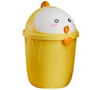 Sewroro Petite Poubelle de Bureau à Motif Poussins avec Couvercle Poubelle Ménagère en Polypropylène Robuste Grosse Capacité pour Bureau Chambre ou Maison