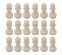 Sewroro Pièces d'échecs en Bois 32pcs, Design Vierge, pièces d'échecs de Remplacement, faciles à saisir, pour Accessoires d'échiquier et Jeux d'échecs sur Plateau