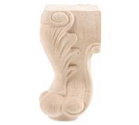 Sewroro Pieds de Meubles de Remplacement en Bois Style Européen Sculpté | Teinte Khaki, Usage Polyvalent pour Table, Canapé, Commode et Meuble, Finition Élégante Solide