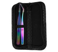Sewroro Pince à Épiler pour Extensions de Cils 2 Pièces Acier Inoxydable Taille Moyenne Précision Professionnelle Usage Personnel et Professionnel Kit Léger Portable