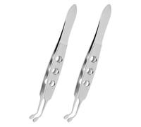 Sewroro Pince à Épiler Professionnelle en Acier Inoxydable 2pcs Outil de Massage Meibomian Portable pour Soins Oculaires et Déblocage des Paupières