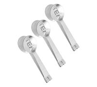 Sewroro Pince à Sachets de Thé en Acier Inoxydable Brossé 3 Pièces - Pince Multifonction pour Glaçons et Amuse-gueules - Accessoire Compact Cuisine et Coin Thé