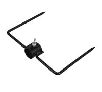 Sewroro Piquet de Sol en Fer Noir Crochet de Jardin, Support Stable et Installation Rapide pour Poteau de Drapeau et Éclairage de Jardin Extérieur