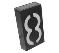 Sewroro Plaque Solaire Numéro de avec LED Illuminée pour Extérieur Installation Facile et