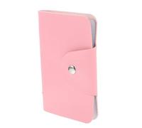 Sewroro Pochette de Rangement pour Plaques de Nail Art 20 Emplacements Paquet à Pochoirs pour Ongles en Polyester Rose Protection à Bouton-Pression pour Manucure et Usage Professionnel