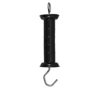 Sewroro Poignée de Portail pour Clôture Électrique Noire en Polypropylène Isolateur de Clôture Électrique Intégré de Parc Adaptée aux Portails Agricoles et Élevage