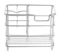 Sewroro Porte-Brosse à Dents et Dentifrice en Acier Inoxydable Étagère Ventilée Patins Antidérapants Support pour Salle de Bain Rangement Hygiénique et Ordonné