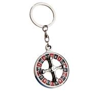 Sewroro Porte-clés Métal Rotatif Roulette Russe Élégant Pendentif Sac Décoratif Trousseau Clés Charm Pratique