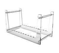 Sewroro Présentoir à CD en Acrylique Transparent Grand Format, Étagère de Rangement Amovible pour Disques Vinyles et Albums, Support de Bureau Multi-Compartiments pour Organisation