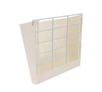 Sewroro Râtelier à Foin pour Lapins et Petits Animaux, Support d'alimentation Intégré en Plastique et Acier, Grand Bac Beige pour Cage, Évite Le Gaspillage et Maintient la Cage Propre