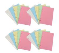 Sewroro Recharge Papier Cahier A5 Lignées Colorées 4 Paquets 5 Couleurs Feuilles Mobiles Perforées 6 Trous Compatibles Classeurs Fournitures Scolaires Organisation Bureau Maison