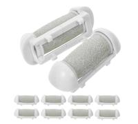 Sewroro Recharges Lime Électrique pour Pieds 10 Pièces Têtes Abrasives Plastiques Grises Compatibles Outil Pédicure Exfoliation Manucure Soins Pieds