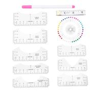 Sewroro Règle Alignement T-shirt Guide Pratique pour Centrage Design Outil et Flexible pour Couture T-shirts Adultes Jeunes et Accessoire de Couture Résistant et Portable