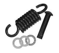 Sewroro Ressorts de Tension Crochets pour Balancelle d'Extérieur Accessoires de Quincaillerie pour Chaise Suspendue Hamac Kit 1 Grand Ressort Noir 1 Goupille 3 Silencieux Pièces de