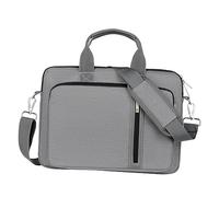 Sewroro Sacoche Ordinateur Portable Grise Étui de Protection avec Choc Bandoulière Ajustable pour Femme et Homme Portable à Main ou Travers Compatible avec Valise Rangement Organisé