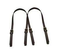 Sewroro Sangle de Paquet à Main Réglable 67-71 Cm 2 Pièces Cuir Synthétique Café Foncé Double Boucle pour Femme Remplacement Paquet Fourre-Tout Couture Facile Usage Quotidien