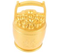 Sewroro Seau à Trésor en Laiton Doré Ornement Chinois Décoratif pour Bureau et Salon Corne d'Abondance Traditionnelle Centre de Table Feng Shui Décoration Festive pour Attirer la