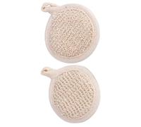 Sewroro Serviettes Exfoliantes 2pcs en Tissu Éponge Pitting Beige, Mousse Riche et Nettoyage Facile du Corps pour Usage Quotidien