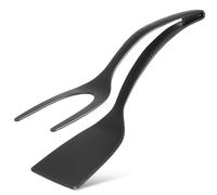 Sewroro Spatule à Œufs Poignée et Pince en Ppa Noire, Ustensile Cuisine Sûr pour Maison et Cuisson de Steak et Œufs