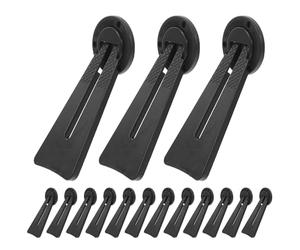 Sewroro Support Arrière Chevalet Photo en Plastique Noir Petit Format Présentoir Autoportant Réglable pour Cadres Photo Mini Chevalet de Table Multifonction pour Exposition Intérieure