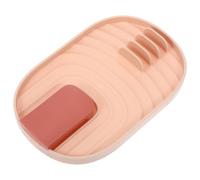 Sewroro Support de Couvercle Pliable Multifonction en Plastique Rose Porte-Spatule et Repose-Cuillère Résistant à L’Usure Cuisine Support de Table Compact pour Couvercles Baguettes et