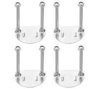 Sewroro Support de Patin à roulettes Argenté et Acier Inoxydable 4pcs Système Avancé D’Absorption des Chocs Montage Rapide Base Renforcée à Quatre Roues
