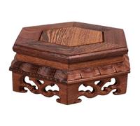 Sewroro Support pour Pot de Fleurs en Pierre Naturelle Socle Hexagonal Petit Format Base Stable à Six Pieds pour Décoration Intérieure et Rangement D’Ornements Support Polyvalent pour