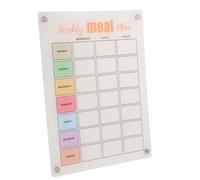 Sewroro Tableau Magnétique Effaçable à Sec Acrylique pour Réfrigérateur Planificateur de Menu Hebdomadaire Organiseur de Repas Tableau Aimanté pour Maison et Bureau sans Stylo Petite