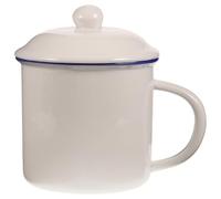 Sewroro Tasse à Boisson en Céramique Émaillée 400 Ml Tasse à Jus Rétro pour Maison Mug Créatif pour Café Thé et Lait Design Vintage Usage Quotidien Facile à Nettoyer