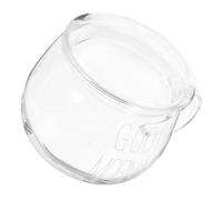 Sewroro Tasse à Lait en Verre Transparent Résistante la Chaleur 300 Ml avec Poignée Ergonomique et Couvercle Rond, pour Petit-déjeuner, Café, Thé et Boissons Chaudes la Maison Bureau