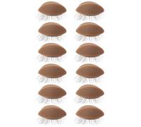 Sewroro Tête D’Entraînement pour Extensions de Cils en Silicone Souple Modèle Paupières Amovibles 2 Sets 6 Paires de Paupières de Remplacement Noir Café et Beige Clair Outil Pratique