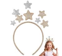 Sewroro -tête Étoile Scintillante, Joli -tête de Noël, Coiffure Dorée pour Les Fêtes de Fin D'année, pour Noël Et Halloween