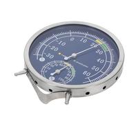 Sewroro Thermomètre Hygromètre Intérieur en Acier Inoxydable Affichage Analogique Précis Multifonction Bureau et Mur Indicateur Température et Humidité pour Sauna Jardin et Serrage