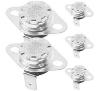 Sewroro Thermostat Léger 5pcs en Sèche-linge pour Argentés Alliage D'aluminium et Abs Sonde, Remplacement pour Pièces Cassées D'appareils Ménagers