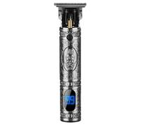Sewroro Tondeuse à Cheveux Électrique Écran LCD Repousse-Cheveux pour Hommes Fonction Toilettage Design Rétro Couleur Gris Fumé USB Rechargeable Outil de Coupe Précis pour Barbe