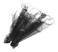 Sewroro Voile de Mariée en Résille Légère Noeud et Pinces à Cheveux Accessoire Gothique pour Déguisement Halloween Cosplay Vampire Enterrement de Vie de Jeune Fille Taille Unique