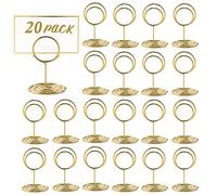 SEWSAW 20 Pièces Porte-Numéros de Table Porte-Cartes de Table pour Mariages Photo Menu Clip Porte Photo Pince Mini Support De Numéro De Table pour mariage Remise de Diplôme Restaurant Centre de Table