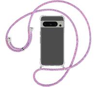 Sewutoyu Coque Collier pour Google Pixel 8 Pro, Housse pour Smartphone à Porter au Cou - Étui à bandoulière Cordon - Lanyard Case Protection Complète, Étui en Silicone Transparent, Licorne