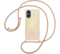 Sewutoyu Coque Collier pour Oppo A38 / Oppo A18, Housse pour Smartphone à Porter au Cou - Étui à bandoulière Cordon - Lanyard Case Protection Complète, Étui en Silicone Transparent, Arc en Ciel