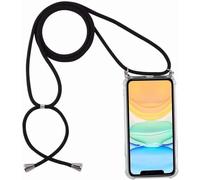 Sewutoyu Coque Compatible avec Xiaomi Redmi A3/Redmi A3X, Housse pour Smartphone à Porter au Cou - Étui à bandoulière Cordon - Lanyard Case Protection Complète, Étui en Silicone Transparent, Noir