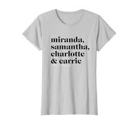 Sex and The City Miranda, Samantha, Charlotte & Carrie T-Shirt, Femme, Argent, L