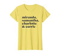 Sex and The City Miranda, Samantha, Charlotte & Carrie T-Shirt, Femme, Citron, XXL