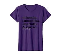 Sex and The City Miranda, Samantha, Charlotte & Carrie T-Shirt, Femme, Violet, XXL