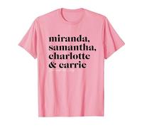 Sex and The City Miranda, Samantha, Charlotte & Carrie T-Shirt, Homme, Rose, S