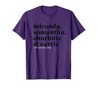 Sex and The City Miranda, Samantha, Charlotte & Carrie T-Shirt, Homme, Violet, M