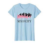 Sex and The City NY Skyline T-Shirt, Femme, Bleu Céleste, XXL
